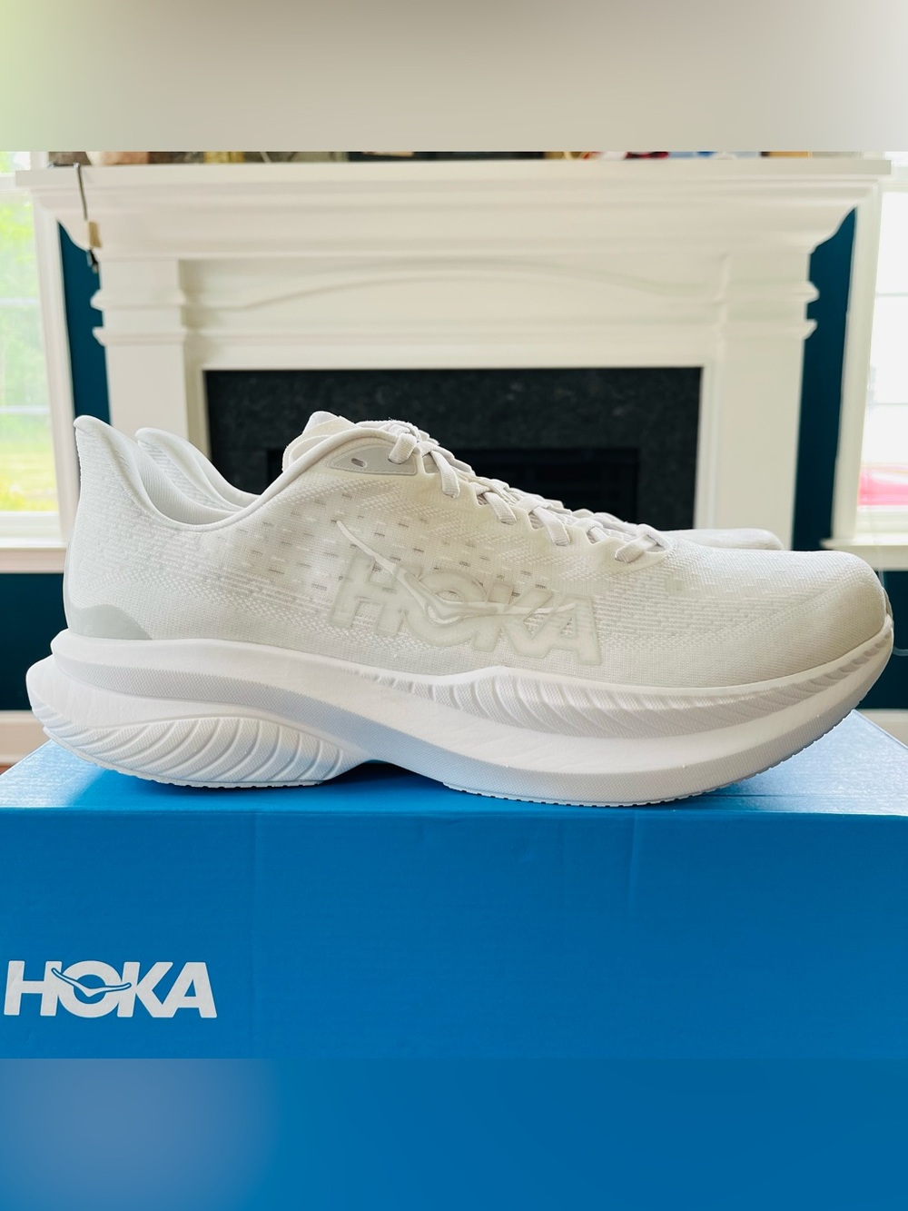 Sz 13 Hoka Mach 6 Men's Running Shoes White/White1147790-WWH